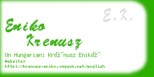 eniko krenusz business card